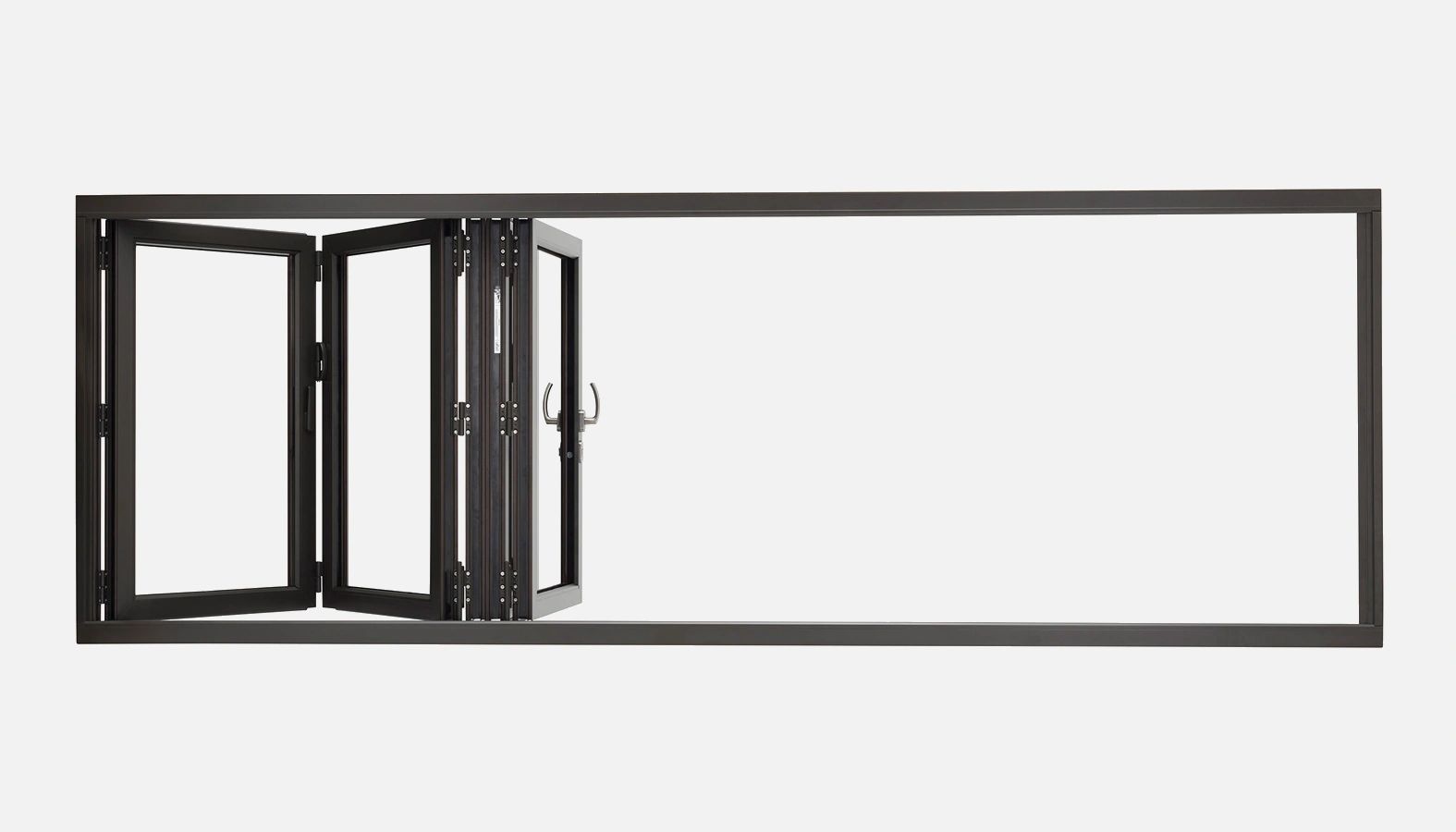 Aluminum BiFolding Window 72"W x 42"H 3 Panels