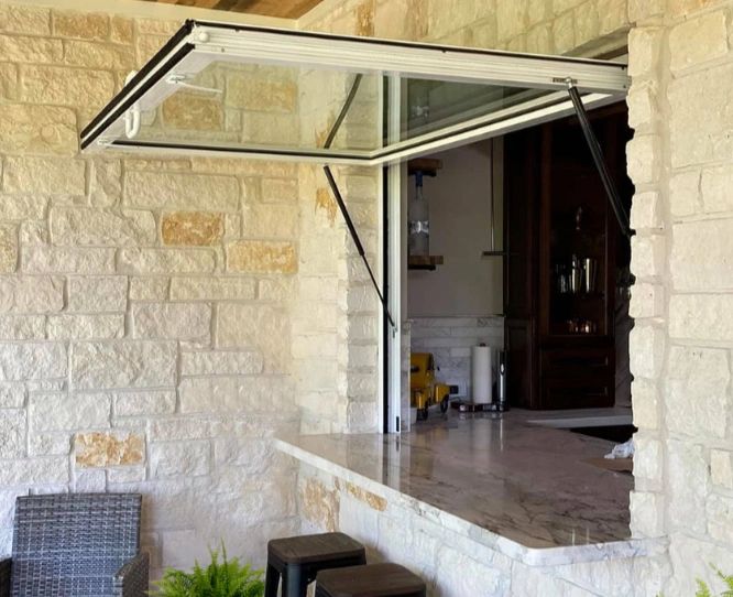 Awning Pass Through Window 96"W x 36"H