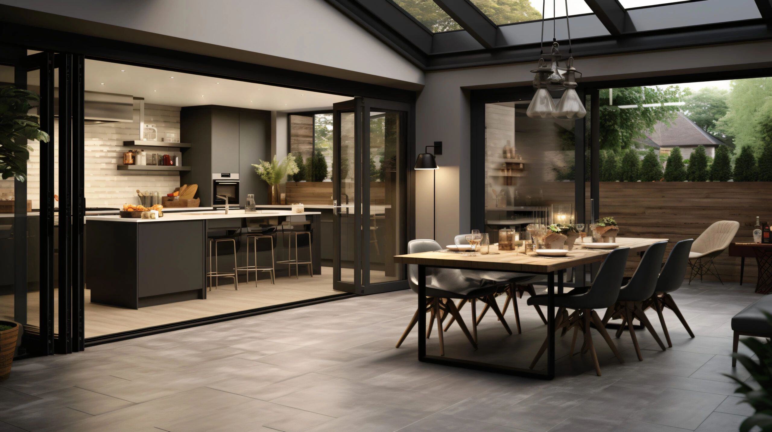 Aluminum Bifold Door 240″Wx80″H