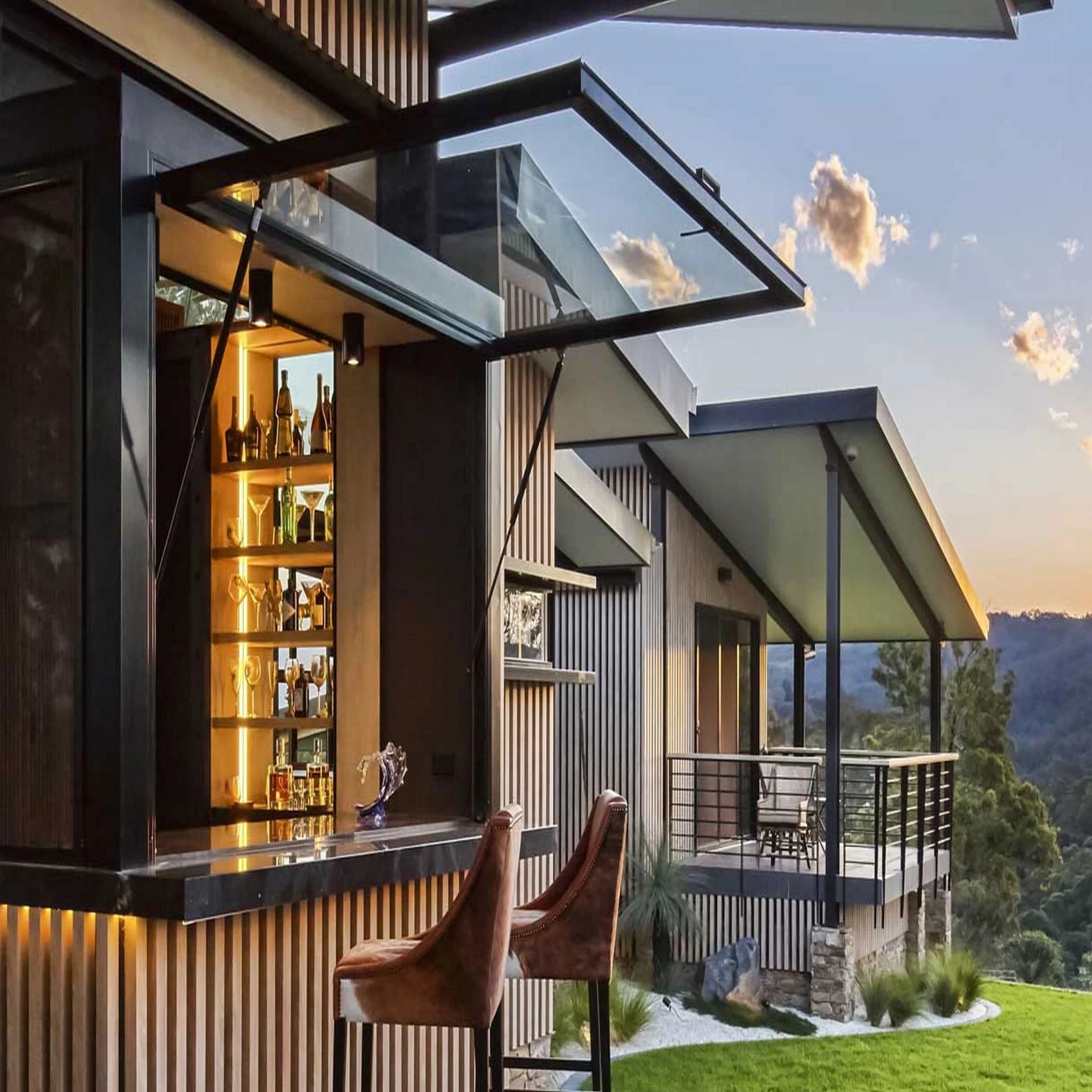 Awning Pass Through Window 96"W x 48"H